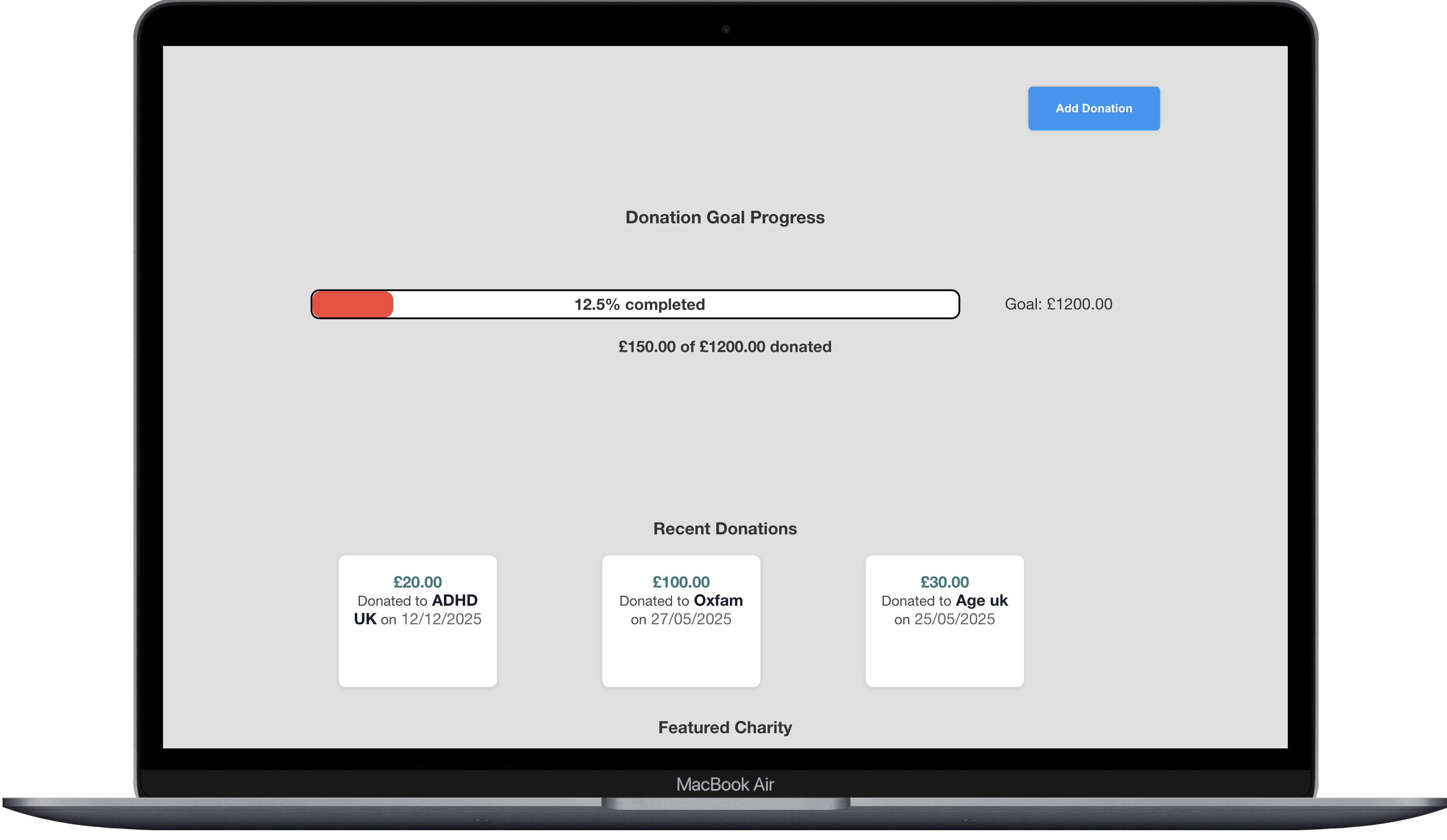 Dashoboard page